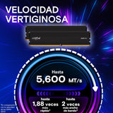 Crucial Pro RAM DDR5 64GB (2x32GB) 5600MHz, Intel XMP 3.0 / AMD Expo, PC Memoria - CP2K32G56C46U5