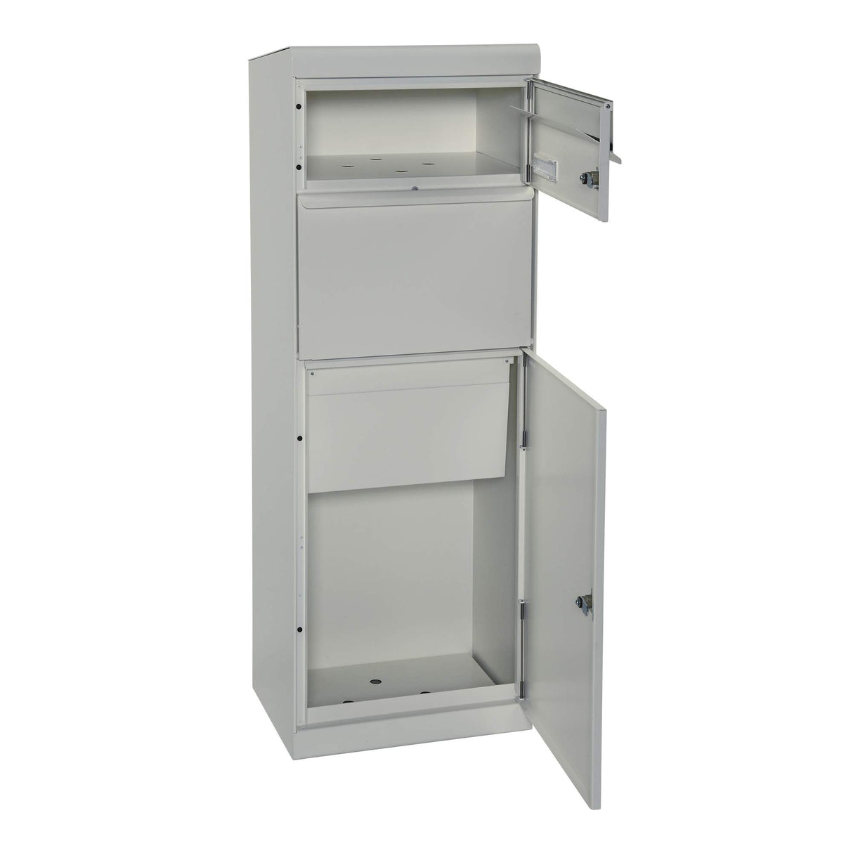 ME-FA 661041M Maple 661 (Color, buzón con Cerradura, tamaño 1091 x 402 x 303), Aluminio Blanco