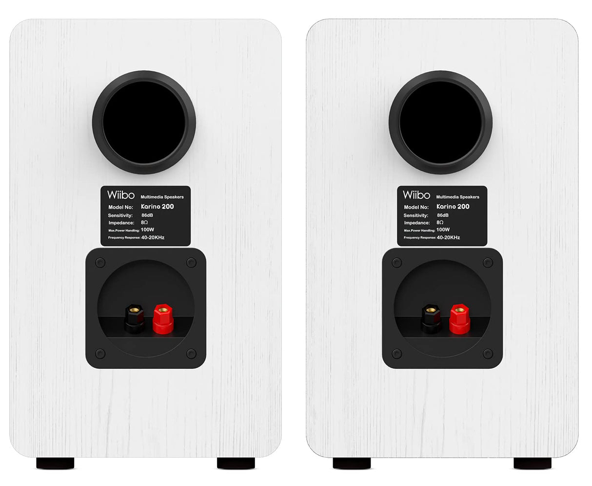 Wiibo Karino 200 White Altavoces HiFi Estanteria 2 Vias Reflex Pareja