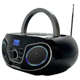 Silva-Schneider MPC 19.4 - Radio FM con Reproductor de CD, AUX, USB, Color Negro y Plateado
