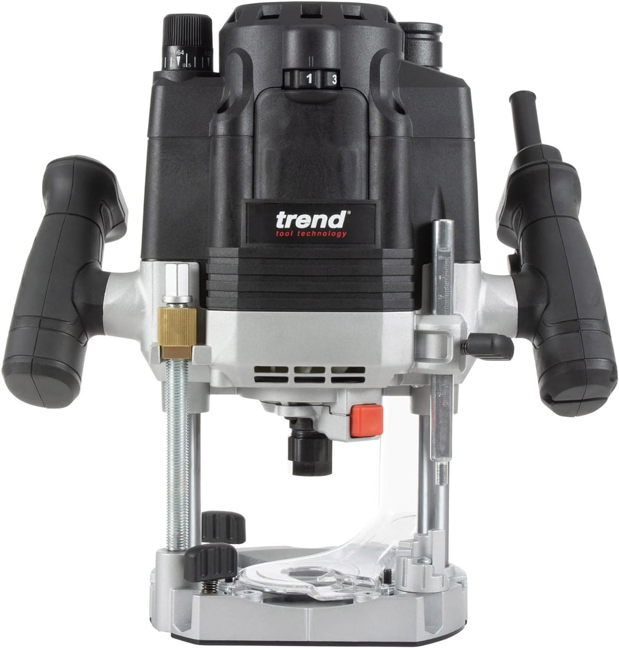 Trend T8 Fresadora de Taller de Inmersión Doble Modo 12mm, Diseñada para Uso Manual y en Banco de Fresado, 2200W, 230V, Negro, T8EK/EURO