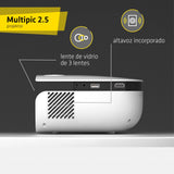 Overmax Multipic 2.5 Proyector Full HD, proyector LED, proyector de Cine en casa, Cine en casa, Control Remoto, proyector con Altavoz, tamaño de Imagen de 35 a 120 Pulgadas, retroproyector