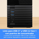 WD 44TB My Book Duo Disco Duro RAID de Escritorio, USB-C/USB 3.2 Gen 1, Copia de seguridad y protección con contraseña, RAID 0/1, JBOD, Formateado para Windows y MacOS, Negro