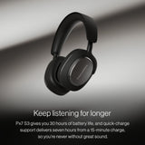 Bowers & Wilkins Px7 S3 Auriculares Over-Ear Bluetooth, Cancelación de Ruido, Sonido Hi-Res, aptX Lossless, 30h Reproducción, 8 Micrófonos, Carga Rápida - Blanco Canvas