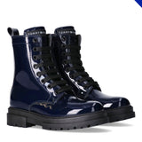 Tommy Hilfiger, Botín cierre con cremallera y cordones para niñas, Kessy, Blu, 39