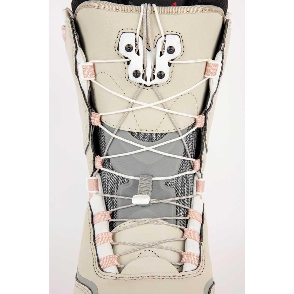 Nitro Cave TLS Step On All Mountain Freestyle Freeride Sistema de Cordones rápidos Barco de Snowboard, Mujeres, Arena Rosa, 23.5