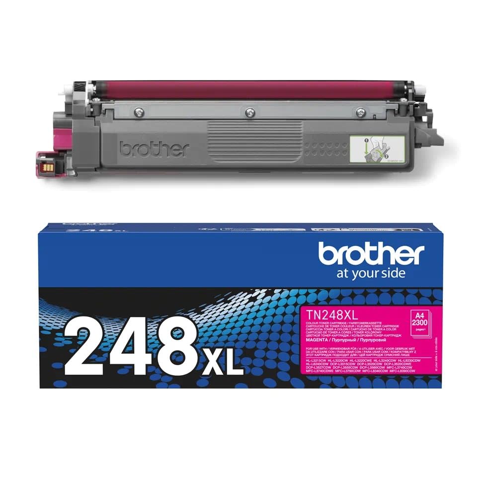 Brother TN248XLM Tóner Magenta, Duración Estimada: 2.300 páginas según ISO/IEC 19798