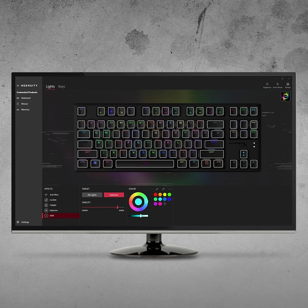 HyperX Alloy Origins Core – Teclado mecánico para juegos RGB, Tenkeyless, interruptores HyperX Red (QWERTZ)