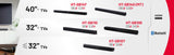 Sharp HT-SB140MT 2.0 Barra de Sonido, Cine en Casa, Bluetooth con HDMI ARC/CEC, Potencia Máxima Total de Salida 150 w, 95 cm, Color Negro Mate