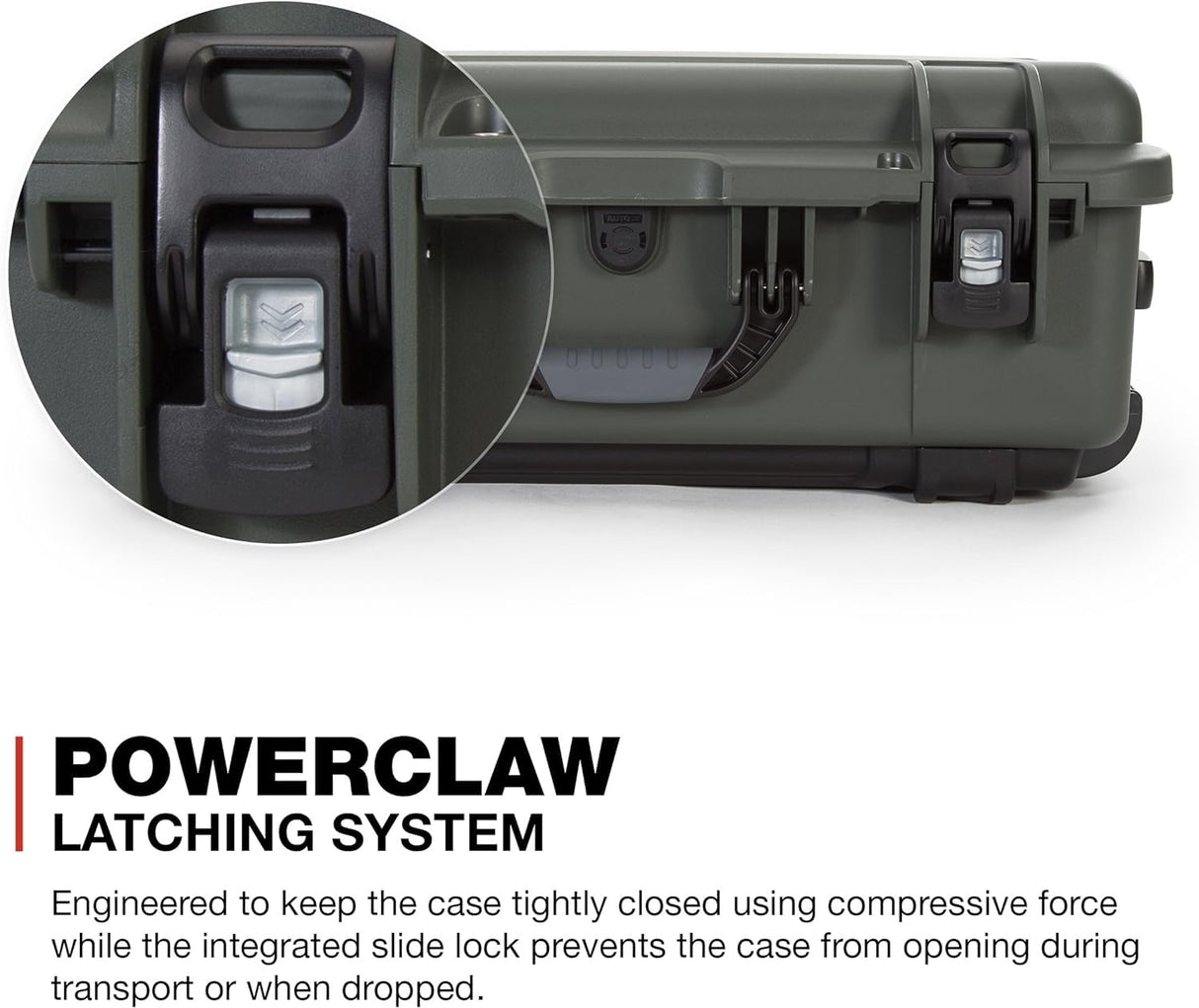 Nanuk 935 - Funda rígida Impermeable con Ruedas, Divisor Acolchado y Organizador de Tapa, Color Verde Oliva