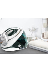 Tefal Pro Express Eco GV9E21E0 - Plancha de vapor (2200 W, presión de 7,5 bar, 560 g/min, vapor continuo, 140 g/min, modo ecológico, colector de cal, tecnología Smart Temp), color verde bosque