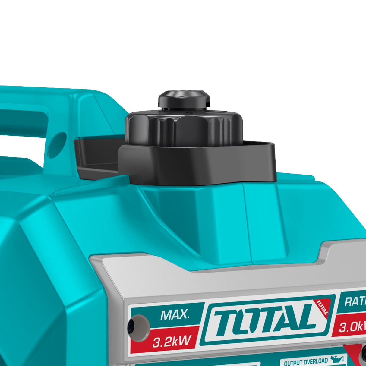TOTAL - Generador Eléctrico a Gasolina | Insonorizado Inverter 3.3kW | Salidas USB y Toma 250V | Bajo Nivel Sonoro 64dB | Portátil 25kg, Verde, 55l x 55an cm, Plástico