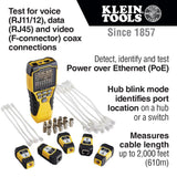 Probador de cables, Scout Pro 3 con control remoto Test-n-Map, incluye controles remotos #2 - #6, prueba cable de voz, datos y video, Klein Tools VDV501-853