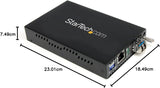 StarTech.com ET1000S40LC2 - Gigabit Ethernet Media Converter 1Gbps to Multi Mode Fiber Connector, Black