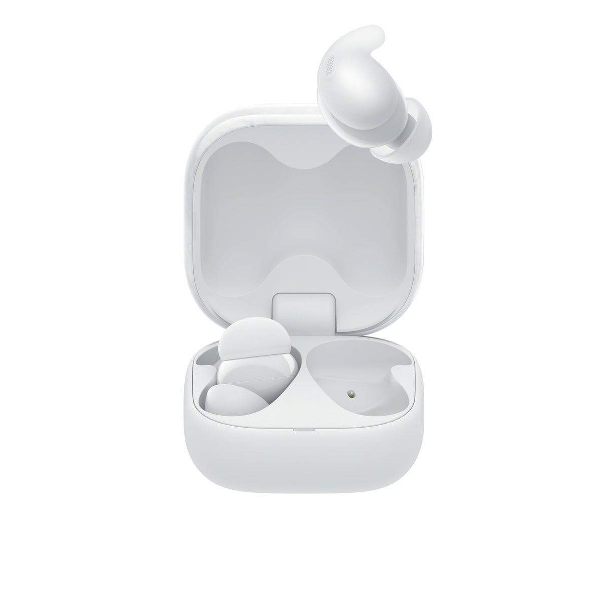 Sony LinkBuds Fit – Auriculares Bluetooth True Wireless con Noise Cancelling - Cómodos Todo el día, IPX4, Hi-Res Audio, Ambient Sound Mode, 21 h autonomía, conexión multipunto, iOS y Android - Blanco