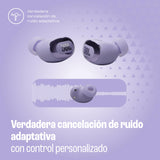 JBL Live Buds 3 Auriculares inalambricos de botón,True Wireless con cancelación de ruido adaptable, hasta 40 horas de reproducción, Bluetooth, audio de alta resolución, violeta