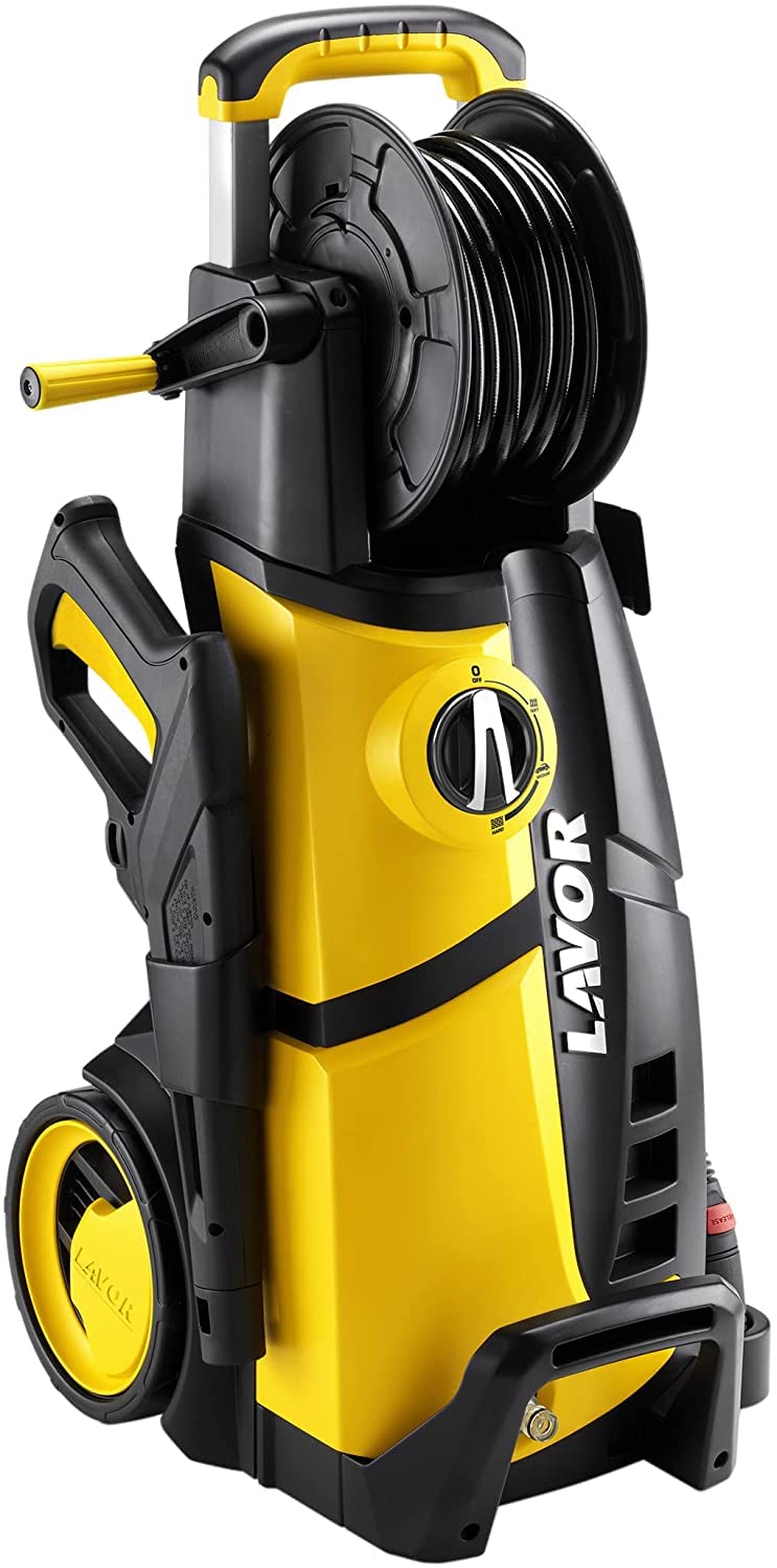 Lavor Hidrolimpiadora de Alta Presión LVR4 PLUS 160 WPS con Programas de Lavado, Enrollador de Manguera y Limpiador de Suelos, Presión max 160 bar, Caudal max 510 litros por hora, Motor 2500 Watt