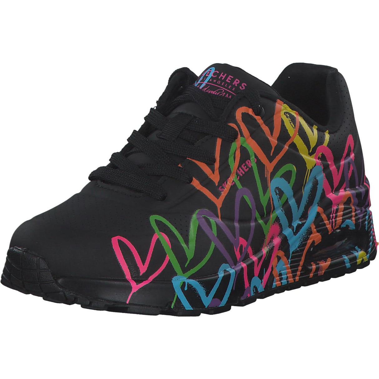 Skechers Uno Highlight Love, Zapatillas Mujer, Black/Multi, 36 EU