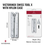 Victorinox Swiss Tool, Multiherramienta de Bolsillo Suiza, Multifunción, 26 Funciones, Alicate multiuso de punta fina, Bloqueable