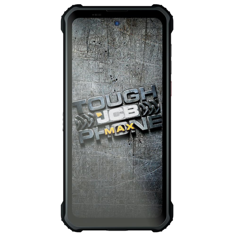 JCB Toughphone MAX, Teléfono móvil Robusto de 6,67", Android 12, Dual SIM desbloqueada, Cámara de 48MP, TP232, 128GB, Negro