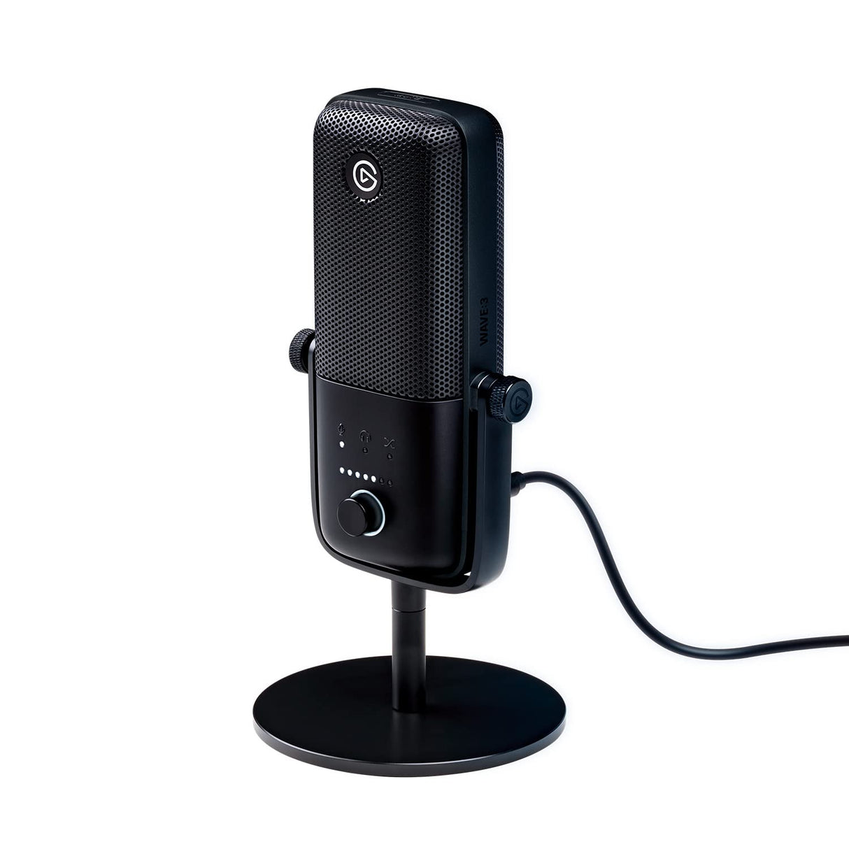 Elgato Wave:3 - Micrófono condensador USB profesional prémium para streaming, podcasts, juegos, oficina en casa, software mezclador gratis, plugins de efectos, antidistorsión, plug n play, Mac, PC