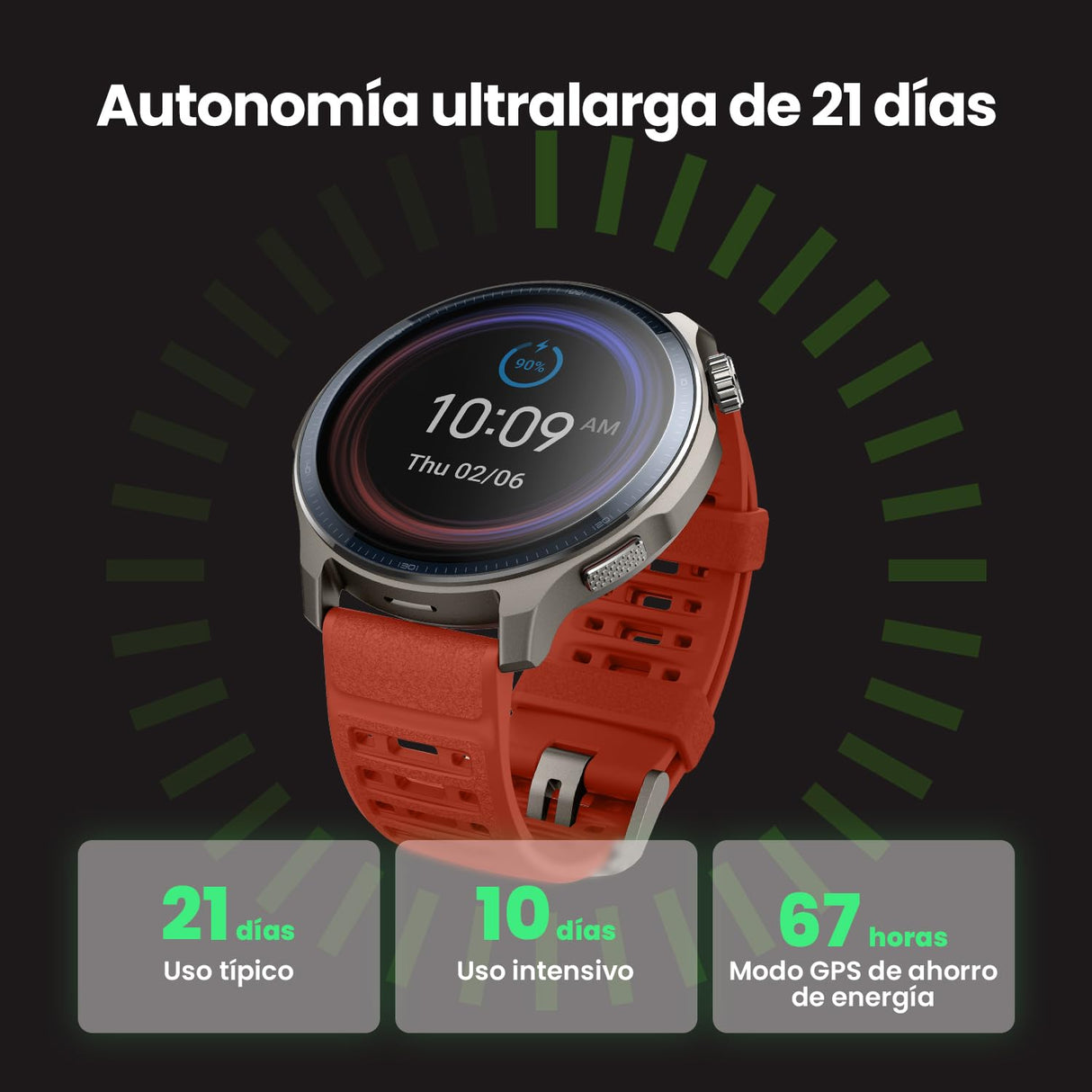 AMAZFIT Balance 2 Reloj Inteligente Hombre 47mm, Pantalla AMOLED 1,5" Cristal de Zafiro, smartwatch con NFC, GPS, batería de 21 días, 170+ Modos Deportivos, Hyrox, Golf, para Android y iPhone