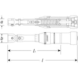 HAZET Llave dinamométrica 6290-1CT I 5-60 Nm I Precisión: ± 2 % I Salida: cuadrada