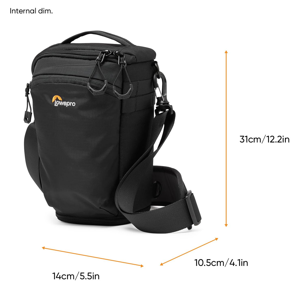 Lowepro ProTactic TLZ 70 Slim AW III Toploader Camera Bag, Camera Case for DSLR, Mirrorless, Vol. 4L Dim: 31x10.5x14cm for Cameras w/Lens Attached, Modular Shoulder Bag, for Photographer/Videographer