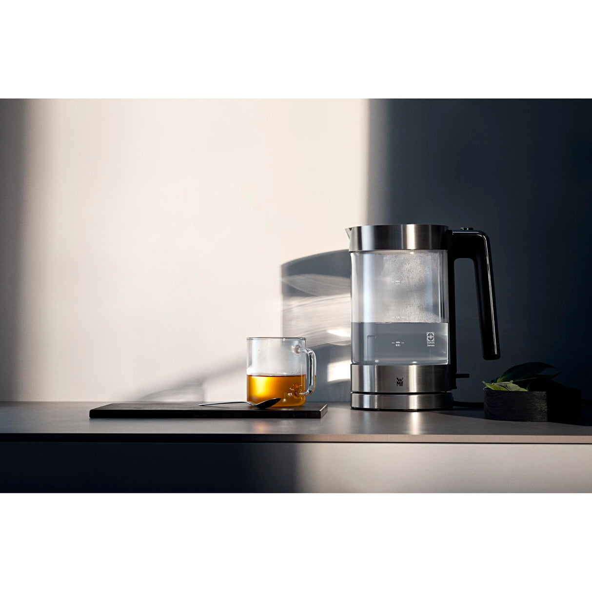 WMF Lono - Hervidor, 3000 W, 1.7 litros, Acero Inoxidable, Plateado/Transparente