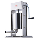 VEVOR Embutidora Manual de Salchichas Capacidad de 10 L Máquina de Salchichas Vertical de Acero Inoxidable con 5 Tubos de Relleno para Churros Salchichas para Restaurante Supermercado Cocina