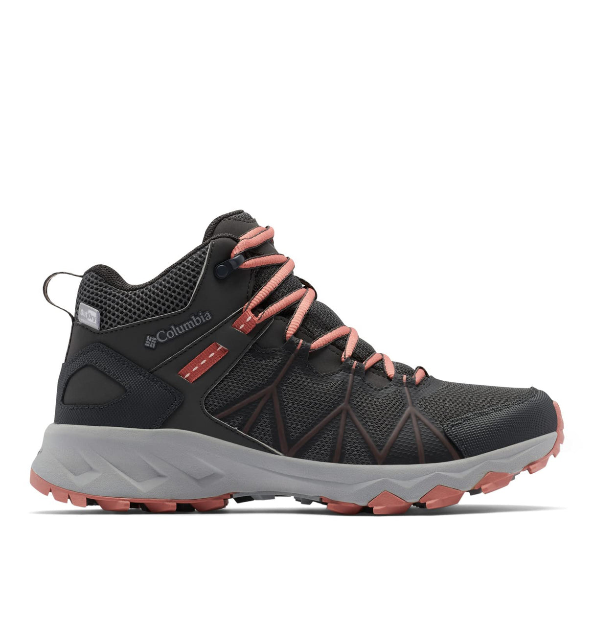 Columbia Peakfreak 2 Mid Outdry, Botas Montaña De Senderismo Y Trekking, Mujer, Gris (Dark Grey/Dark Coral 2024), 36.5 EU