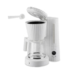 Alessi Plissé MDL14 W - Máquina para Café Filtrado de Diseño, Función Automática de Arranqueen, en Resina Termoplástica, Enchufe Europeo, 1100 W, 150 cl, Blanco