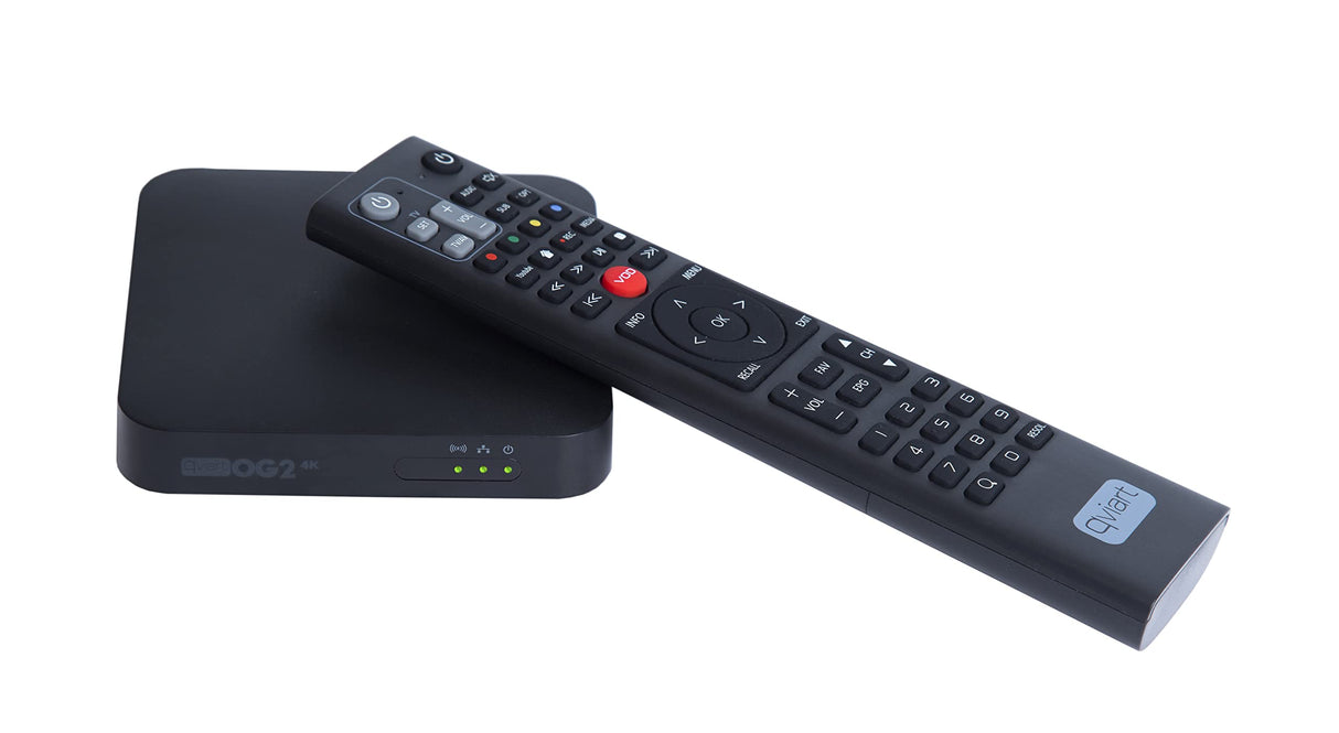 Qviart OG2 4K Receptor Linux TV por IP Stalker UHD 2160p Define OS E2 Multiroom, Xtream, Youtube, Personalizable
