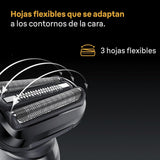 Braun Afeitadora Eléctrica Hombre Series 5, Máquina De Afeitar Barba En Seco Y En Mojado, 2 Modos De Afeitado, 50 Min De Uso, Carga Rápida, Recortadora De Precisión, Estuche De Viaje, 52-B1200SI,Azul