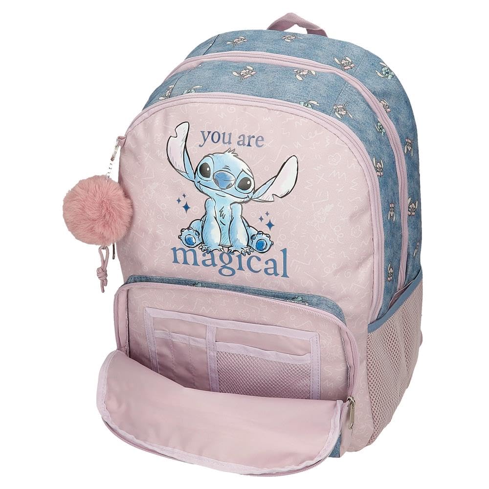 Disney Stitch You Are Magical Equipaje- Bolsa de Mensajero, Niñas, Azul