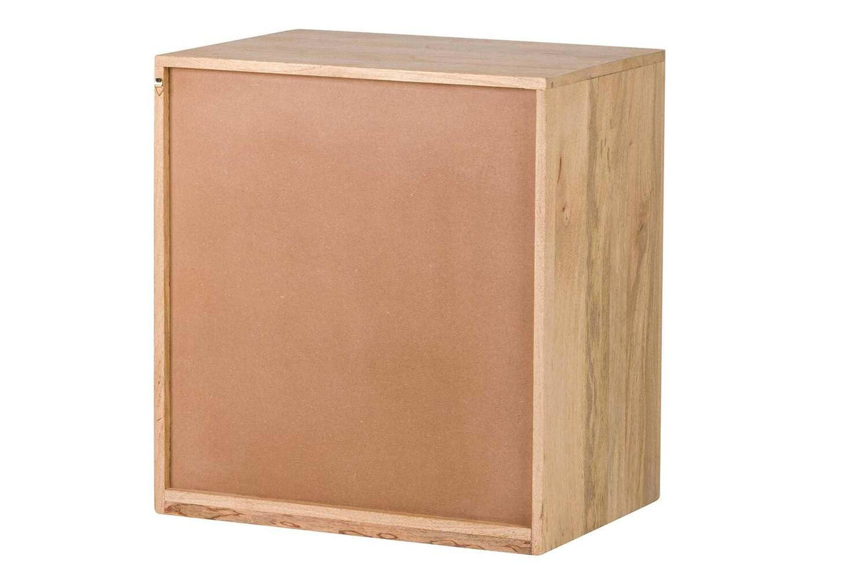 MESITA MADERA MANGO METAL MARRON VELORA 40x40x50CM