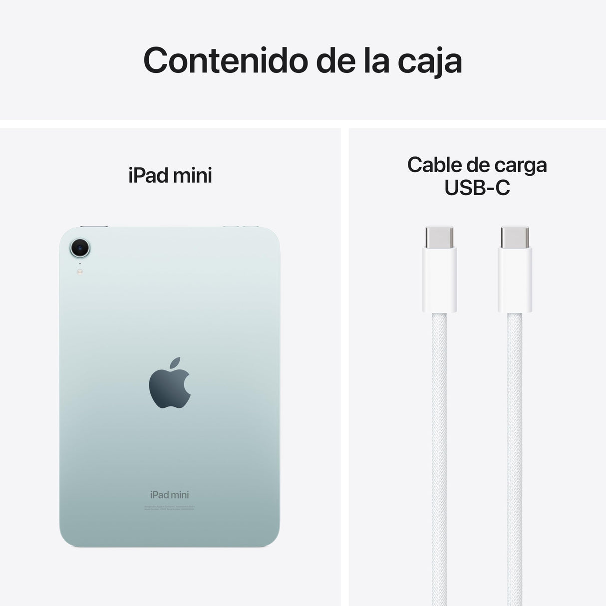 Apple iPad Mini (A17 Pro): Pantalla Liquid Retina de 8,3 Pulgadas, 256 GB, Wi Fi 6E, cámaras Frontal y Trasera de 12 Mpx, Touch ID, autonomía para un día Entero – Azul