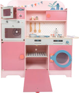 11465 Cocina infantil, Sueño de niña, small foot, de madera, cocina multifuncional, juego de rol , color/modelo surtido