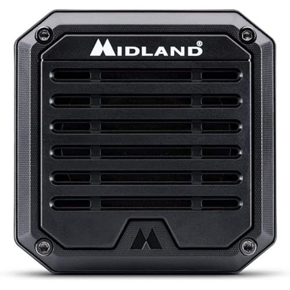 Midland - Altavoz Exterior AU50 Xtreme IP67 para Radio Coche, 20W de Potencia, Compatible con Emisora Radioaficionado y Radio CB, Impermeable y Duradero - Audio Premium para Todo Tipo de Condiciones