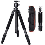 Rollei Rock Solid Beta Mark III, 178,5cm Tripode Fibra de Carbono Trípode Cámara Negro con Capacidad de Carga de 24kg Camera Tripod Flexible con Función de Monopié para Fotografía Profesional