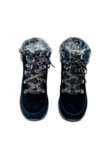 Skechers Trego Snow Worries, Botas para Senderismo Mujer, Black Suede/Duraleather/Faux Fur, 39.5 EU