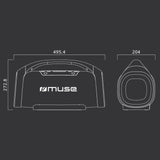 Muse M 980 CA. Altavoz Bluetooth Resistente a Las Salpicaduras con Luces incorporadas. 300 W de Potencia. Posibilidad de par Stereo. Concector de Carga USB-C. Puerto USB de Carga y repodrucción.