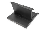 DIGITUS Consola KVM de 17" - FullHD - Conmutador HDMI de 16 Puertos - Teclado GE - para armarios de Servidor y Red de 19 Pulgadas - Negro