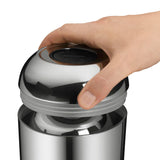 WMF Impulse - Termo 1L con Función Aislante Frío y Calor por 24h con Cierre a Presión, Acero Inoxidable Cromargan 18/10, Plateado