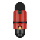 Krups Nespresso Inissia, Máquina de café espresso en cápsulas, Compacto automático, Presión 19 bar, Color Negro/Rojo, Tamaño único