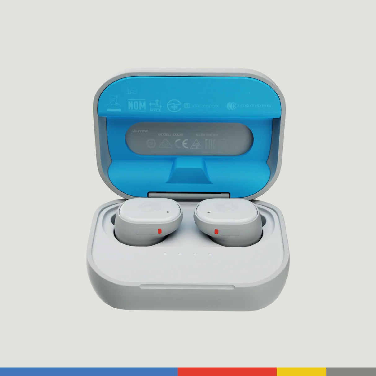 Skullcandy Grind Auriculares In-Ear Inalámbricos, 40 h de Autonomía, Skull-iQ, con Alexa Habilitada, Micrófono, Compatibles con iPhone Android y Dispositivos Bluetooth - Gris Claro