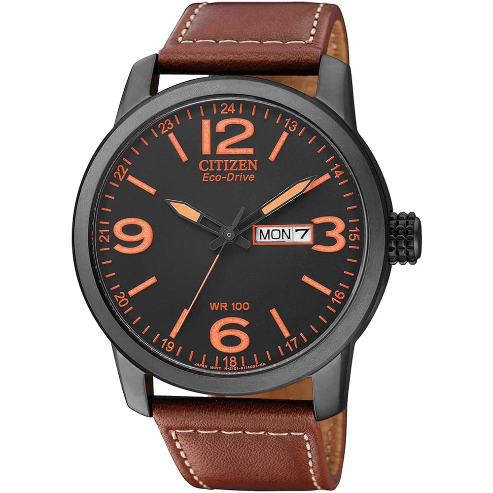 Citizen Reloj Analógico para Hombre de Eco-Drive con Correa en Cuero BM8476-07EE