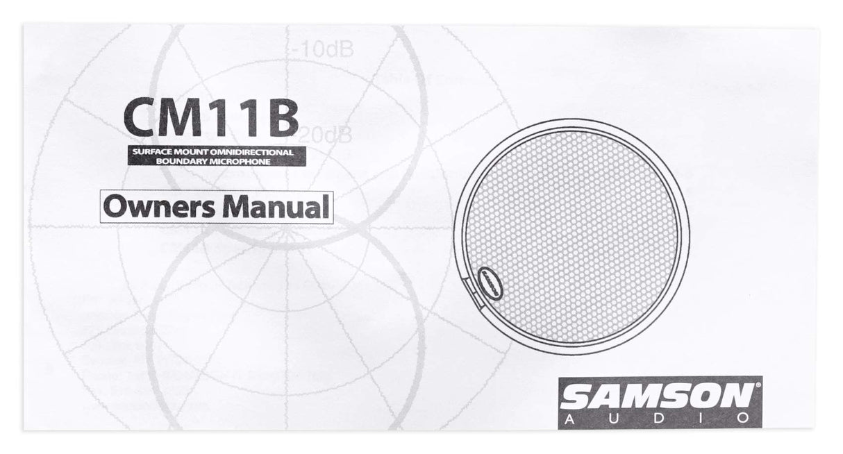 SAMSON CM11B Micrófono de condensador de superficie, omnidireccional.