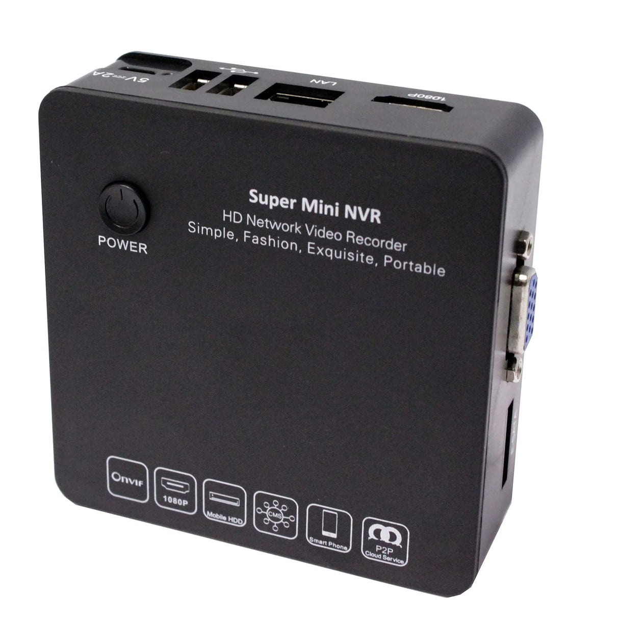 BeMatik - NVR Network Video Recorder para vídeo vigilancia CCTV de 4 canales 720p 960p 1080p con disco eSATA