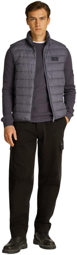Calvin Klein Chaleco Hombre Down Vest Chaleco acolchado, Gris (Ebony), XS